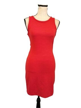 Roxy Coral Bodycon Mini Dress Cutout Waist Stretch Tank Dress S